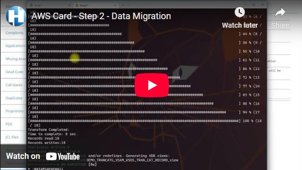 AWS Card, Mainframe to Cloud in 1 Click